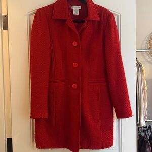 Worthington VINTAGE Red Textured Coat..lined/ great condition